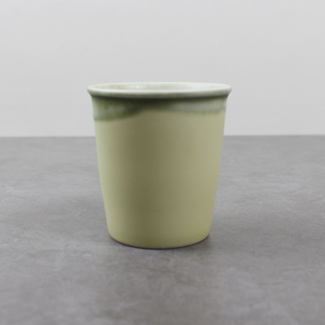 달소금 미니 물컵 믹스 미니커피잔 도자기종이컵 180ml, 아보카도, 1개