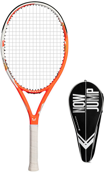 VWY 비비드컬러 탄소 초경량 테니스 라켓 + 전용백 세트, 오렌지화이트, W-522OW, 1개