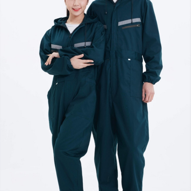 allnine 남녀공용 후드 점프슈트 작업복
