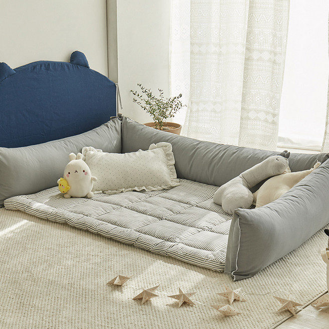 쉬즈홈 앤다 옥스포드 범퍼쿠션 솜포함, 그레이