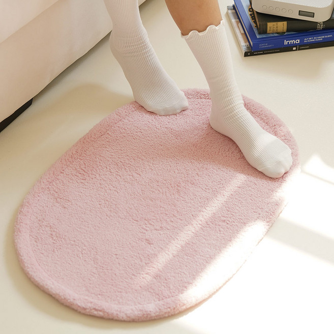 노크노크 마카롱 컬러 욕실 발매트 주방매트, 핑크