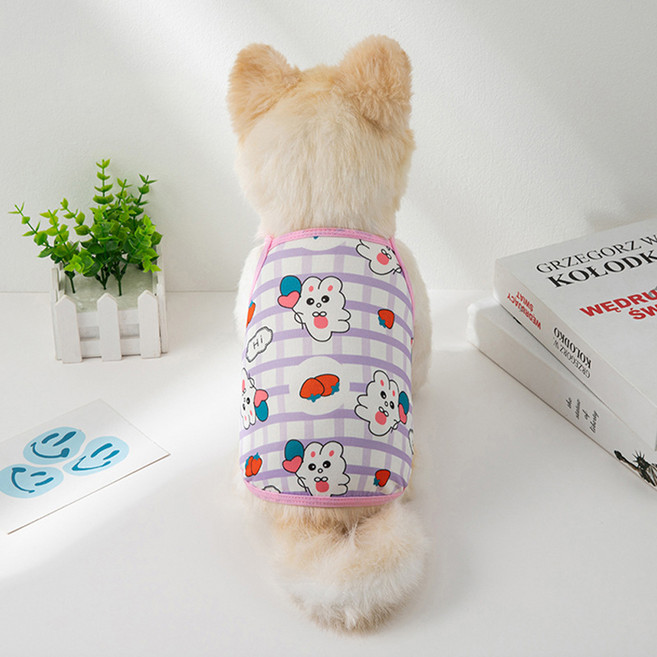 아티펫 반려동물 통기성 편안한 외출 슬링, 딸기토끼, 1개