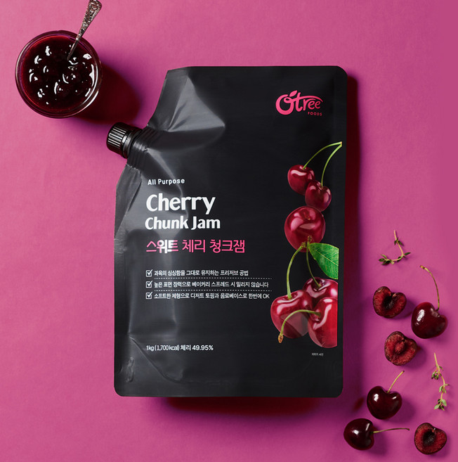 오트리 스위트체리 청크잼, 1kg, 1개