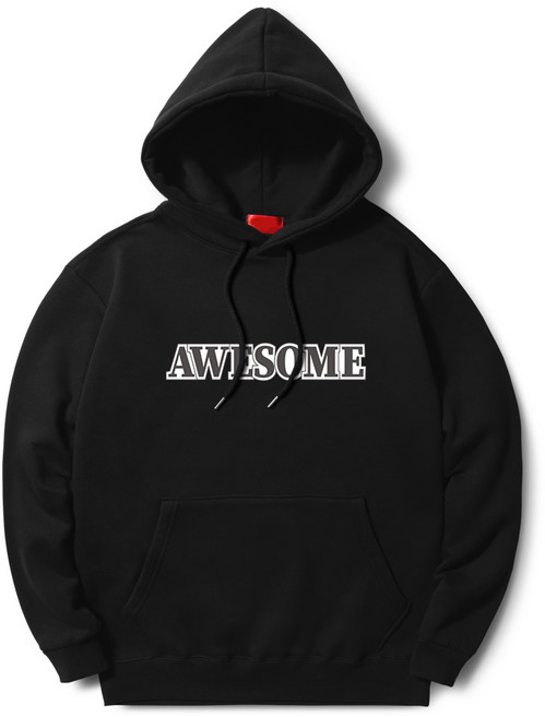 다꾸앙 블랙어썸 기모 후드 티셔츠 D10DKA_DH3263