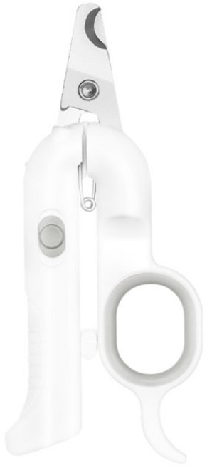 딩동펫 반려동물 폴리셔 LED 발톱깎이, 그레이, 1개