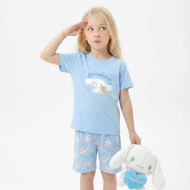 프리미에팜 아동용 산리오캐릭터즈 쿨터치 5부 상하의 세트