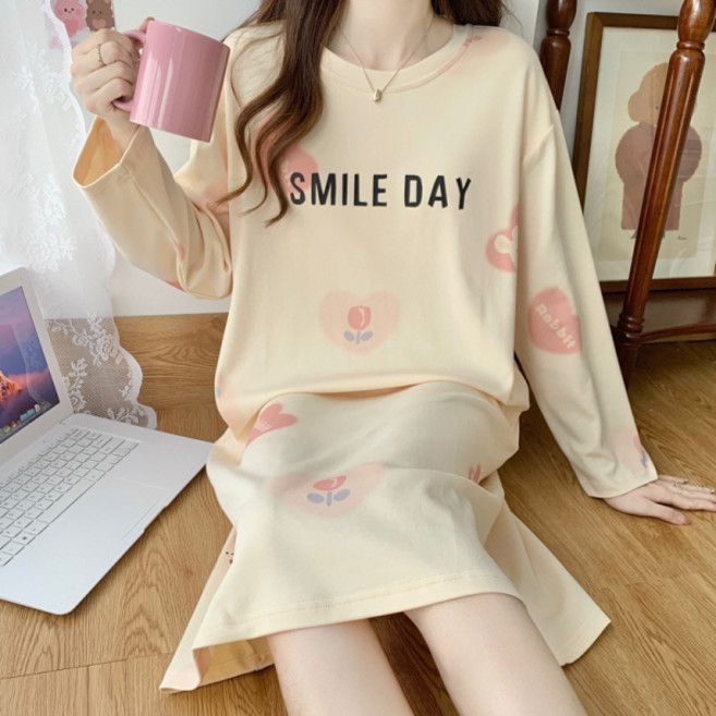 피어니스트 여성용 러블리 원피스 홈 잠옷