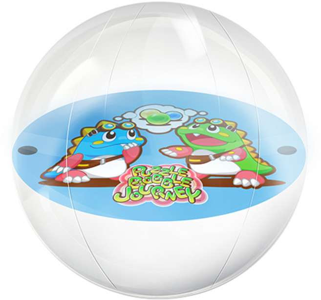 위니코니 버블보블 투명 비치볼40 BB-21B40, 400mm, 혼합색상, 1개