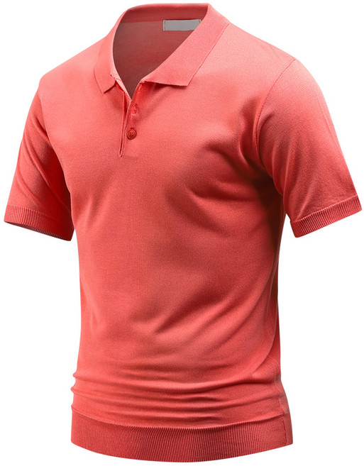 다꾸앙 남성용 캐주얼 쿨아이스 버튼 반팔 카라 니트 D05Y3_tn2773