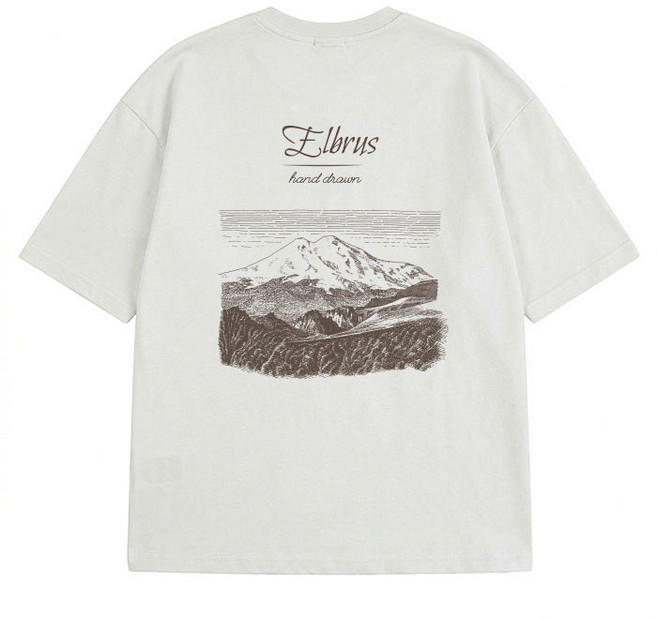 에어플레인 남녀공용 엘브루스 특양면 오버핏 반팔 티셔츠 BP