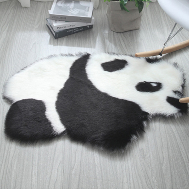 탑시가 모조모피 팬더 카펫 바닥 러그
