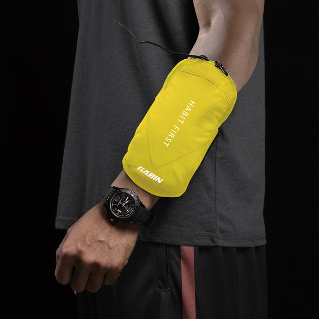 가빈 런닝 스마트폰 방수 암밴드, 옐로우, 1개