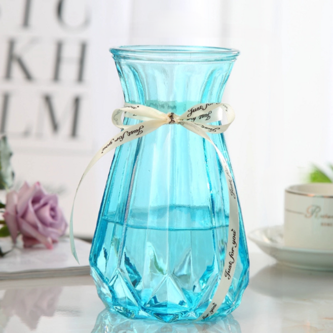 트레오바 심플한 유럽풍 유리병, 18 펌킨 사파이어 블루