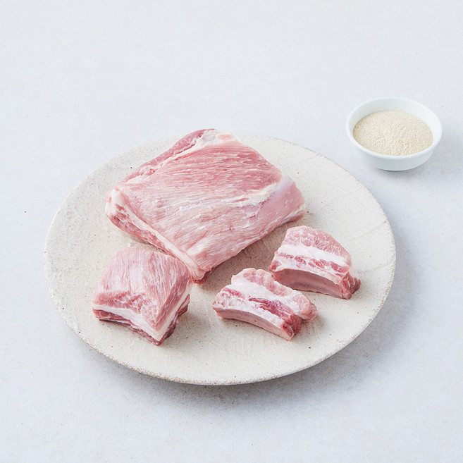 선진포크 한돈 갈비 수육용 + 분말스프 80g 세트 (냉장), 1세트