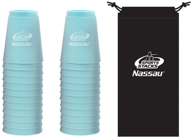 낫소 스포츠 스택스 컵 24p + 보관용 가방 2p 세트, 스카이블루, 1세트