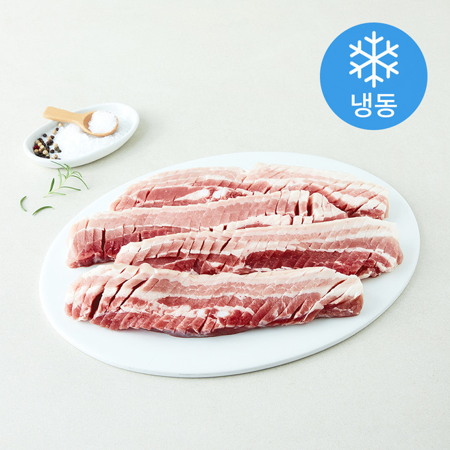 칼집 넣은 두툼한 암퇘지 오겹살 (냉동), 1개, 1kg