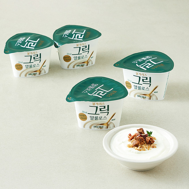불가리스 락토프리 그릭요거트 알룰로스, 150g, 4개