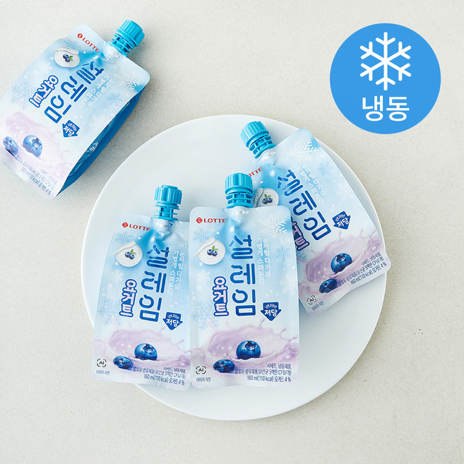 롯데웰푸드 설레임 요거트 저당 (냉동), 4개, 1개입, 160ml