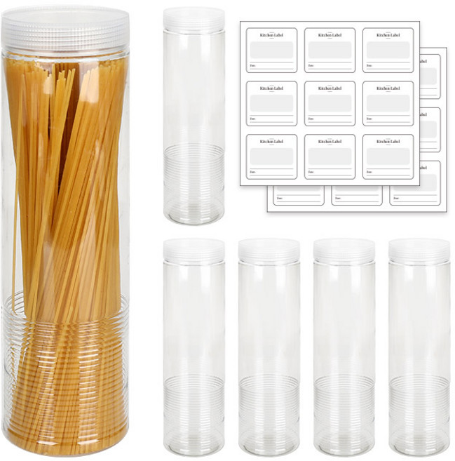 샤바스 냉장고 정리 용기 1300ml x 6p + 네임스티커 18p 세트, 1세트