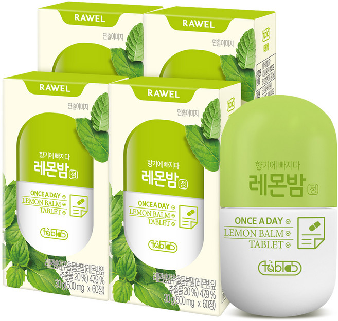 로엘 레몬밤정 30g, 60정, 4개