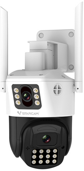 브이스타캠 추적감시 듀얼렌즈 CCTV IP카메라 실외용, V400D, 1개