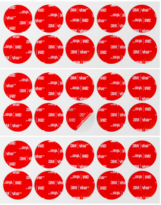 브이에이치비 초강력 아크릴폼 원형 투명 양면테이프 20 x 20 mm 10p, 3개