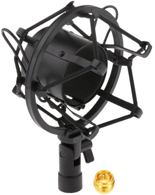 원형 마이크용 쇼크마운트 50~55mm, 블랙, 1개