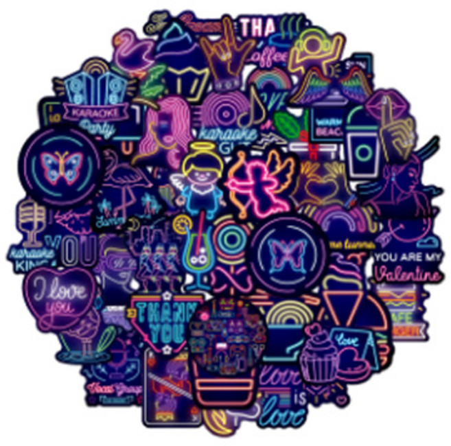 어리마켓 노트북 캐리어 헬맷 꾸미기 팬시 스티커 세트, 4, 1세트