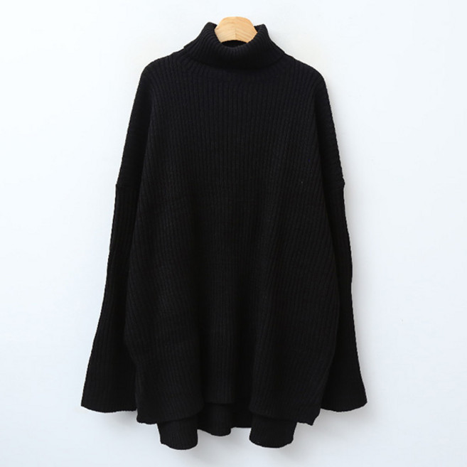 envylook 華夫格針織連身裙, 黑色