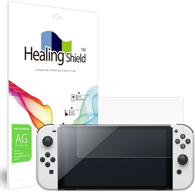 힐링쉴드 AG Nanovid 액정보호필름 2p 세트, 닌텐도 스위치 OLED, 1세트