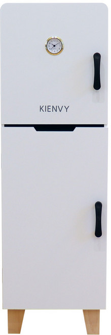 키엔비 물나오는 테라피 원목 냉장고 주방놀이, 스노우 화이트, 1개