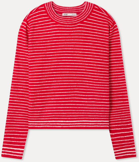 미쏘 여성용 스트라이프 풀오버 니트
