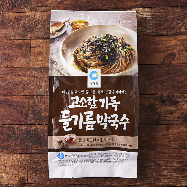 청정원 고소함 가득 들기름 막국수, 365.8g, 1개