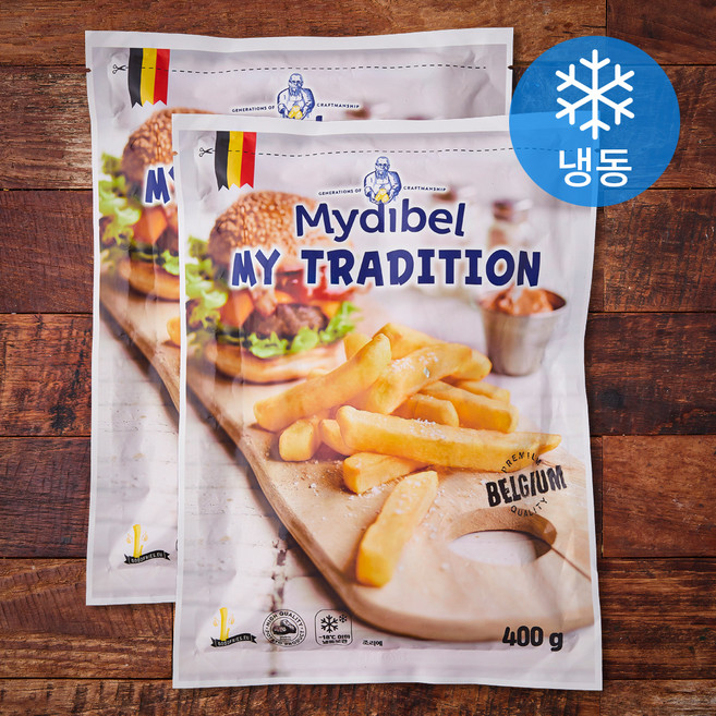 마이디벨 트레디션 레귤러컷 감자튀김 10mm (냉동), 400g, 2개