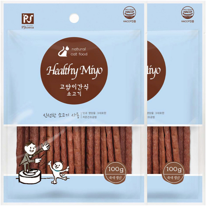 굿데이 고양이 헬씨미요 간식, 소고기 맛, 100g, 2개