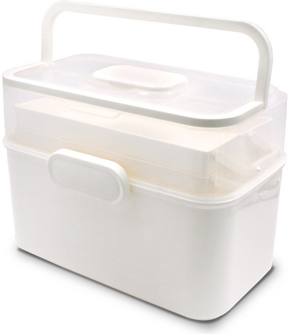 헬스투데이 3단 구급상자 화이트 대형, 1개