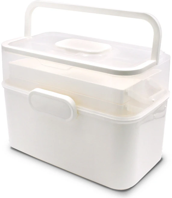 헬스투데이 3단 구급상자 화이트 대형, 1개 - 쿠팡