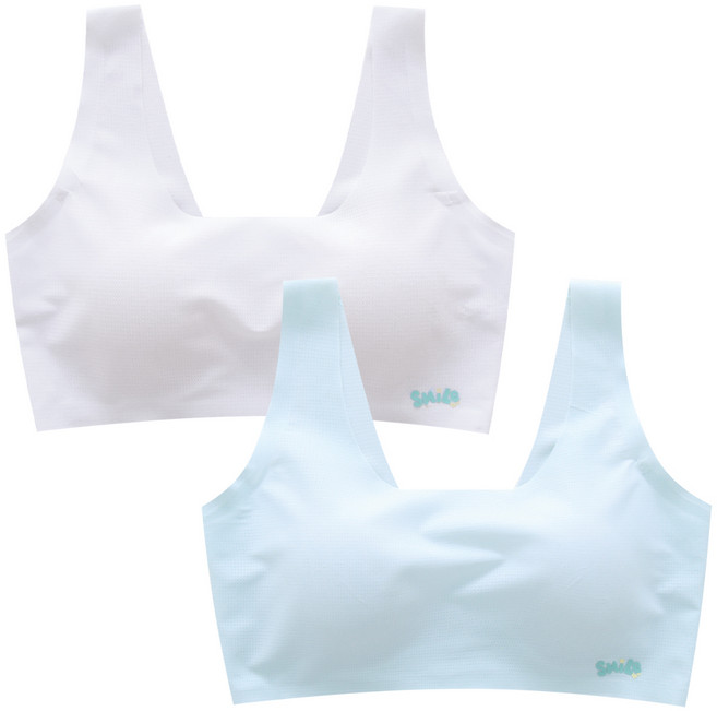 주니데이 캔디 심리스 학생 브라 2종 세트