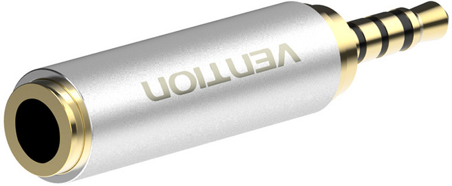 벤션 2.5mm to 3.5mm 커넥터, VAB-S02, 골드, 1개