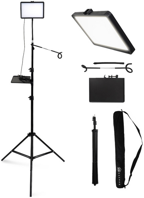 대한 멀티 감성 캠핑 차박 LED 조명 + 자바라 스탠드 조명 세트, 단일상품(화이트), 1세트