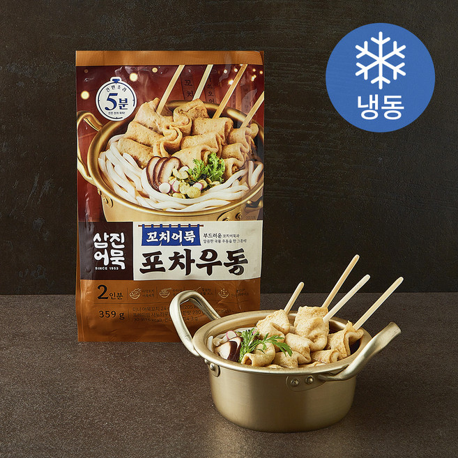 삼진어묵 꼬치어묵 포차우동 2인분 (냉동), 359g, 1개
