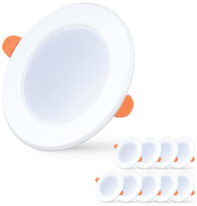 씨티오 LED 다운라이트 매입등 110 x 40 mm 10p, 주광색, 10개