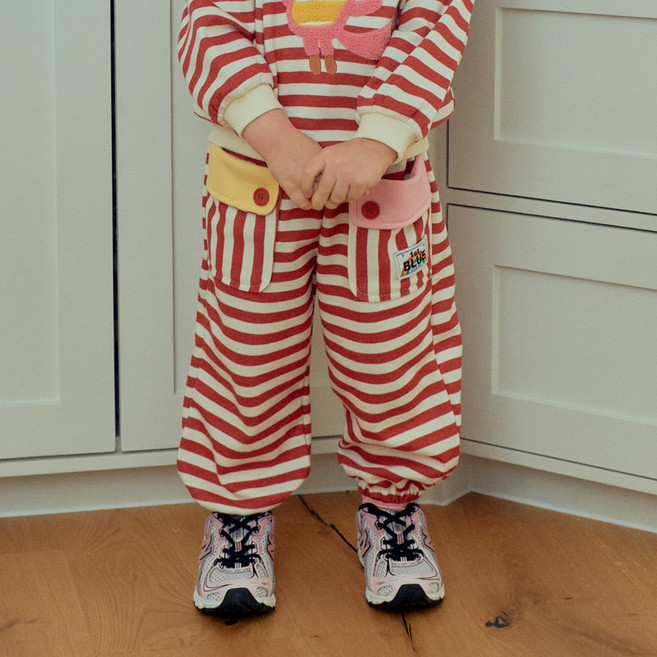 퍼스트블루 아동용 삐삐포켓 단가라 긴바지