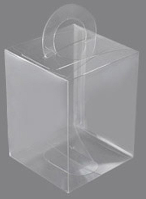 손잡이 선물 답례박스 1호 5.7 x 5.7 x 8 cm, 투명, 50개