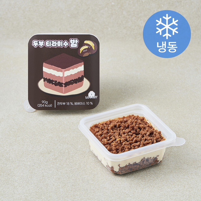 록키 두부 티라미수 밤 (냉동), 90g, 2개