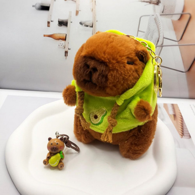 버블리데이 귀요미 카피바라 인형 키링 2종 세트