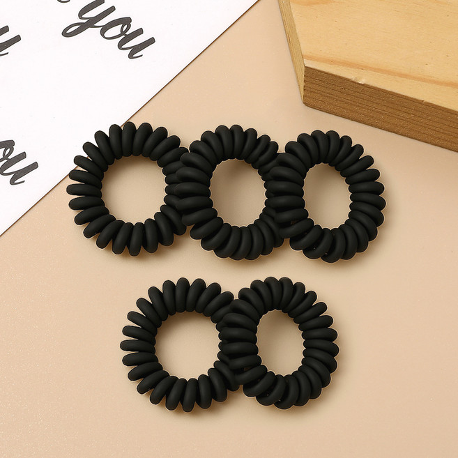 자국 없는 스프링 무광 머리끈 5p