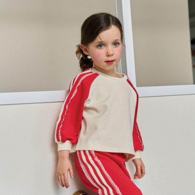 키키모라 아동용 코코 레이스 맨투맨