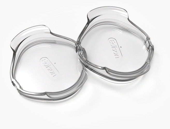 에디슨 실리콘 트레이닝 컵 뚜껑, 투명, 2개