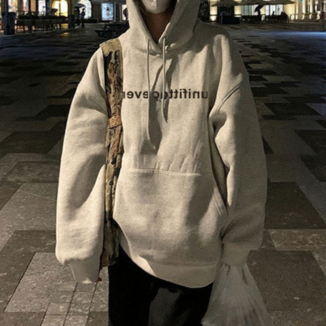 루나걸 여성용 프로틴 오버핏 기모 후드티 L24WT110104